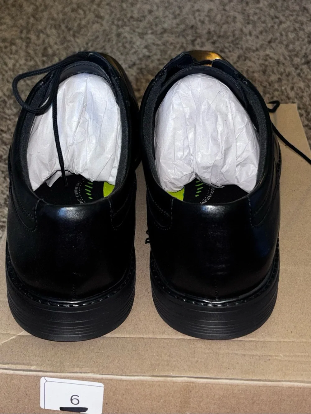 Bostonian Men's Ipswich Apron Black Leather Lace-Up Oxford Shoes Size 15 M